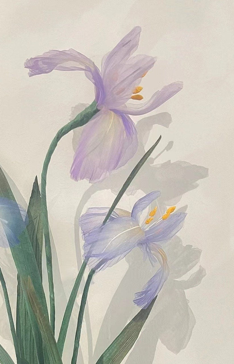 Giant Blooms 23OGF37 Organza Irises