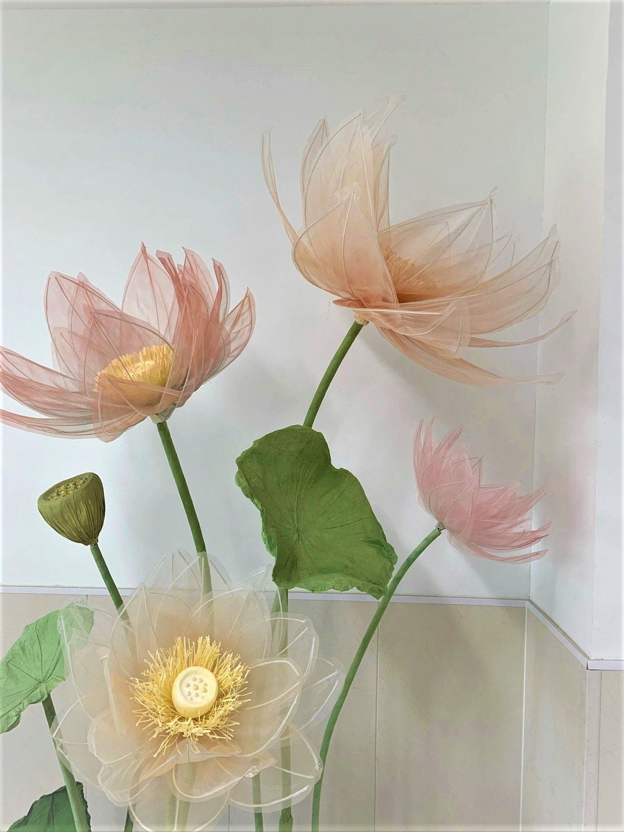 Giant Blooms 23OGF13 Organza Lotus