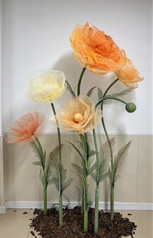 Giant Blooms 23OGF18 Organza Poppies