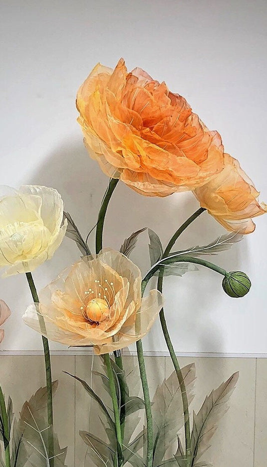 Giant Blooms 23OGF18 Organza Poppies
