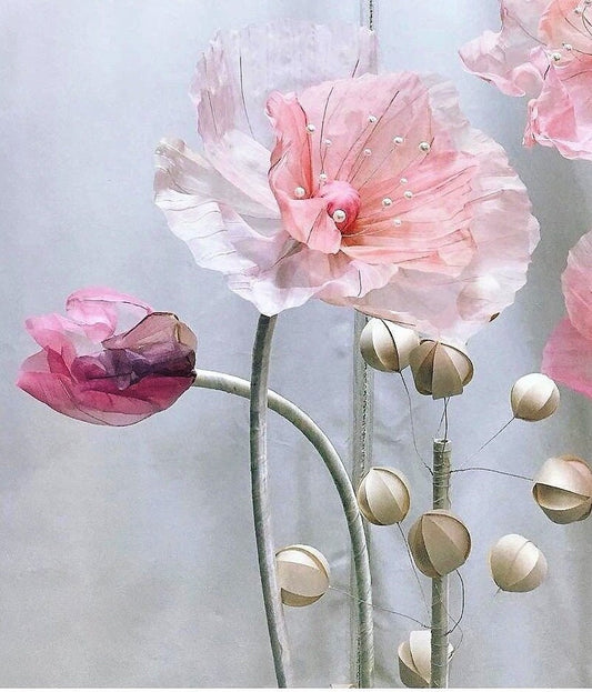 Giant Blooms 23OGF19 Organza Poppies