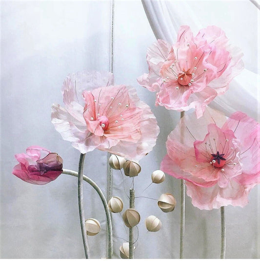 Giant Blooms 23OGF19 Organza Poppies